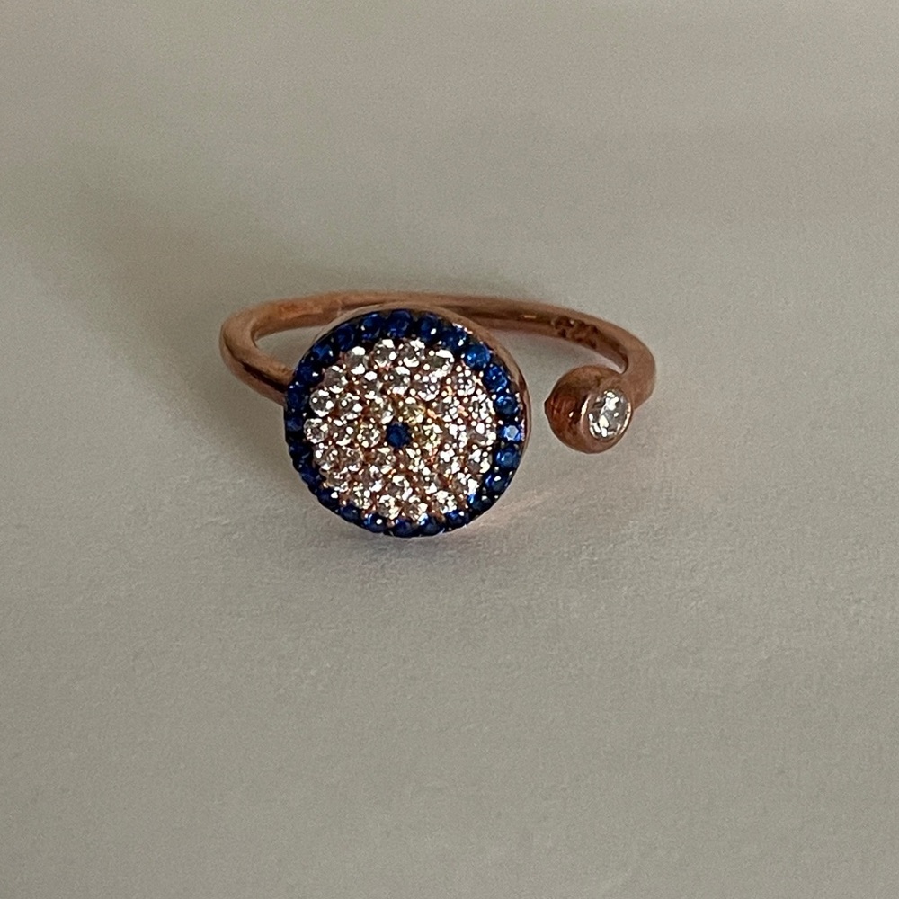 Sterling Silver Evil Eye Ring